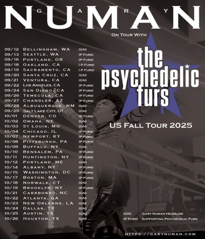 Gary Numan will be touring with The Psychedelic Furs