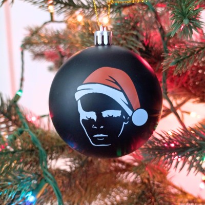 Gary Numan Christmas baubles,